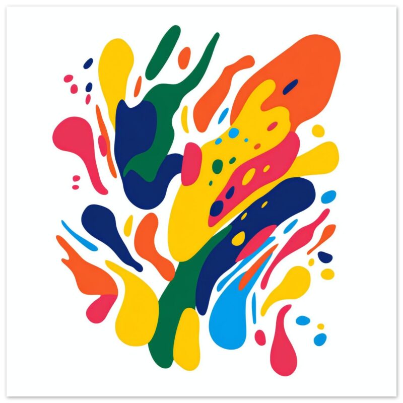 Colores vibrantes y abstractos en diseño artístico digital.