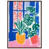 0d4a6f8c-db20-47ea-bc61-64596bf42b64.jpg Jarrón con plantas tropicales en estilo artístico colorido.