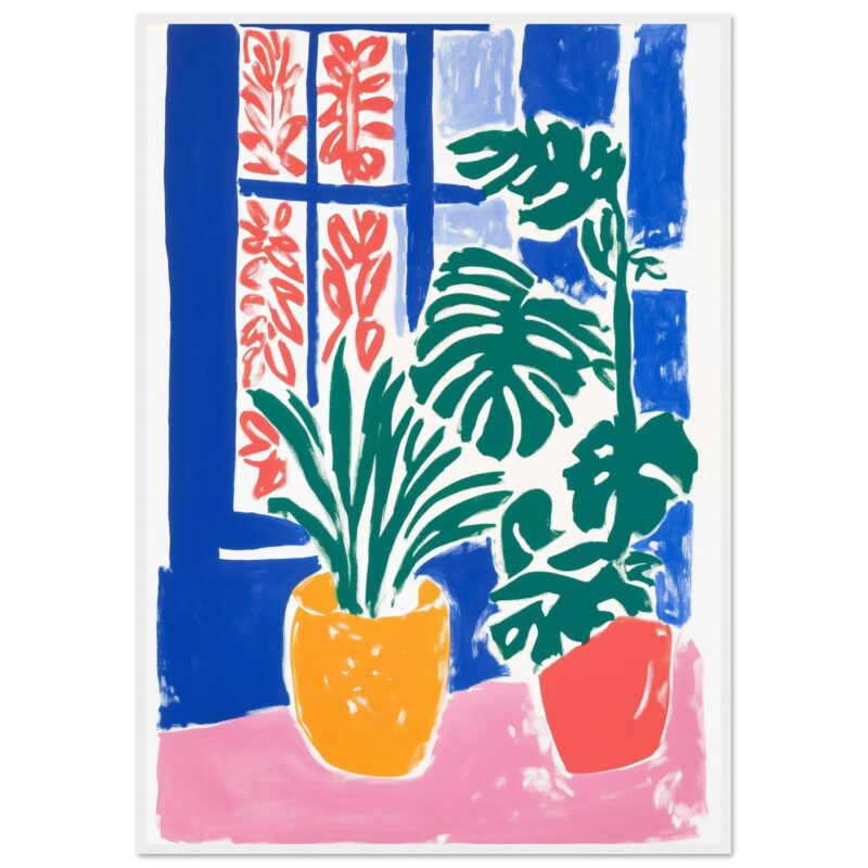 0edc65b3-f803-4a77-8b58-cbdcb384fb25.jpg Lámpara de colores y plantas en estilo abstracto, decoración moderna y artística.