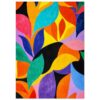 Colores vibrantes y formas abstractas en obra de arte moderna de Digiart Studio.