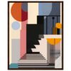 0fb97b1c-35b0-4d0b-b079-71db1b2173e9.jpg Puente de escaleras en estilo abstracto con formas geométricas y colores vibrantes en la obra de Digiart Studio.