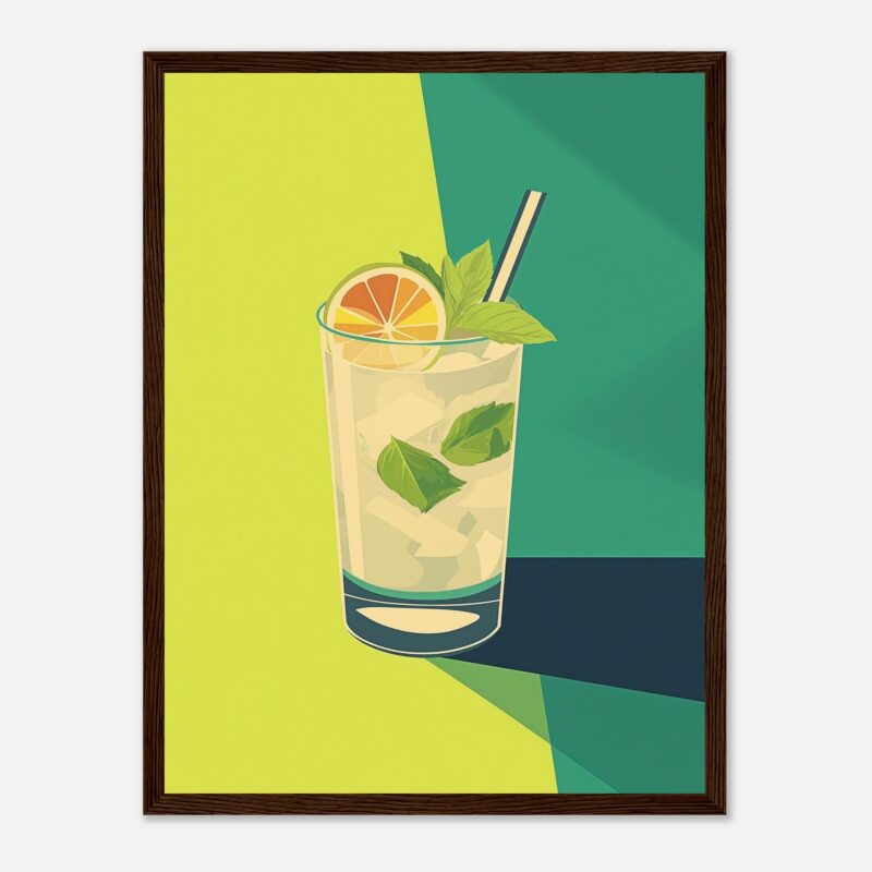 Refresco de limón y menta, bebida refrescante y natural.