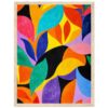 Vibrante obra de arte abstracta con colores vivos y formas orgánicas.