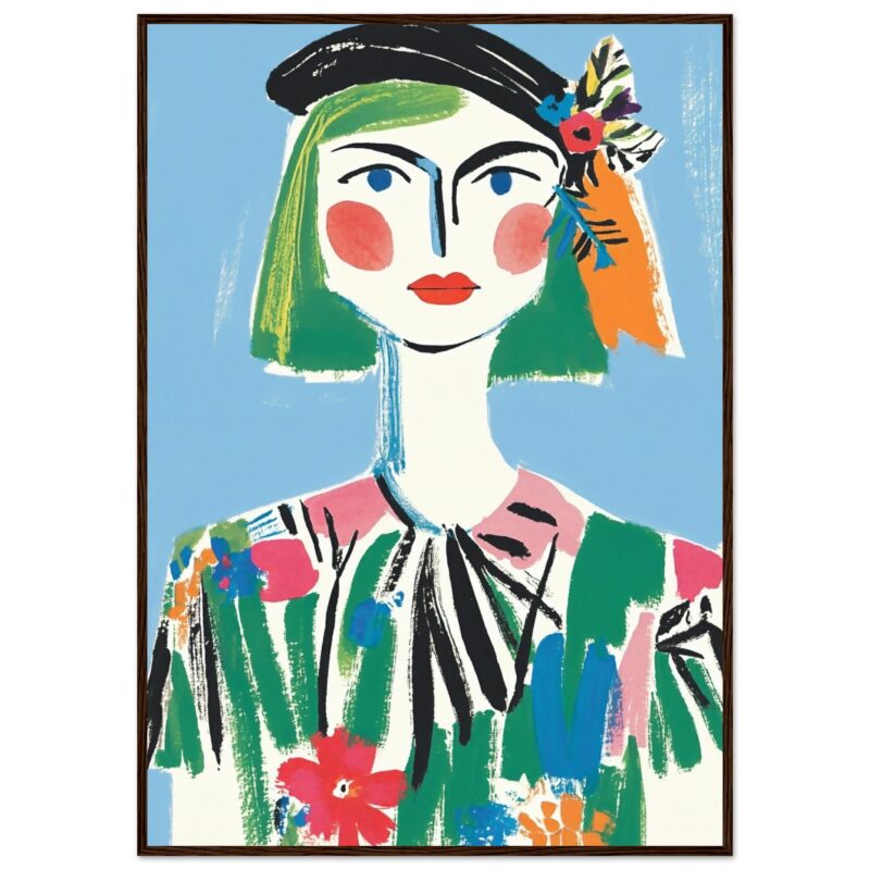 Colaboración con Digiart Studio, retrato artístico en estilo moderno y colorido con ilustración digital.