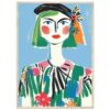 Colaboración artística con Digiart Studio - ilustración moderna y colorida de retrato femenino.