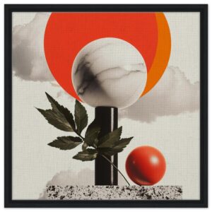 Paleta de colores moderna con elementos abstractos y formas geométricas.