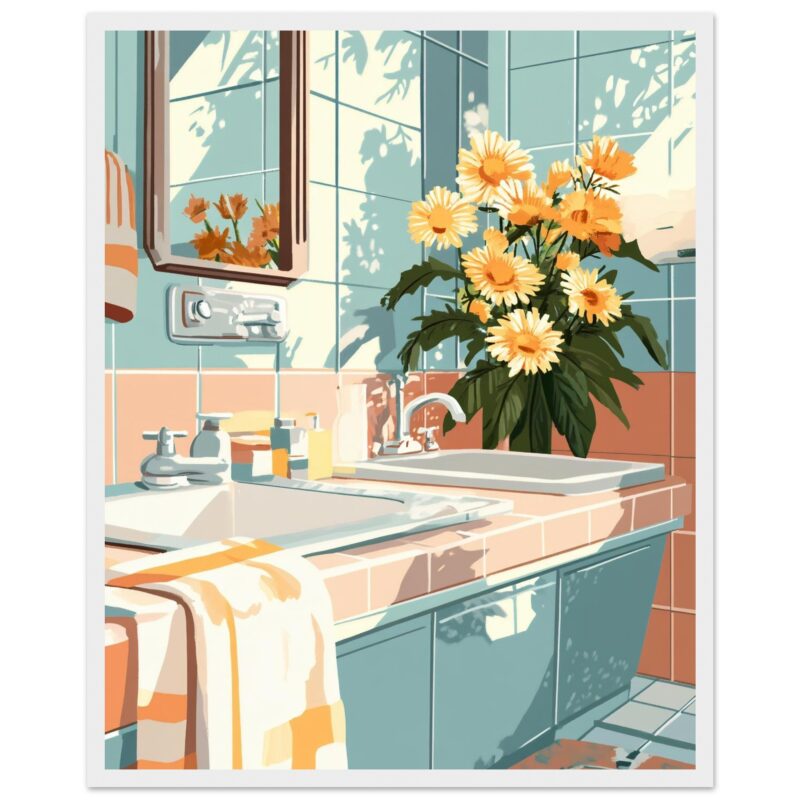 27c9fcf8-7b45-4a6e-b639-f86705722f9a.jpg Jarrón con flores en el fregadero de una cocina luminosa y moderna.