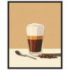 Sabores de café en una ilustración digital estilo minimalista.