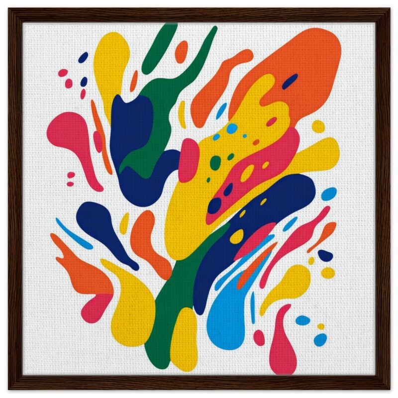 Colores vibrantes en pintura abstracta moderna, arte digital, decoración de interiores, obra original, estilo contemporáneo.
