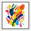 Pintura abstracta colorida moderna para decoración de interiores.