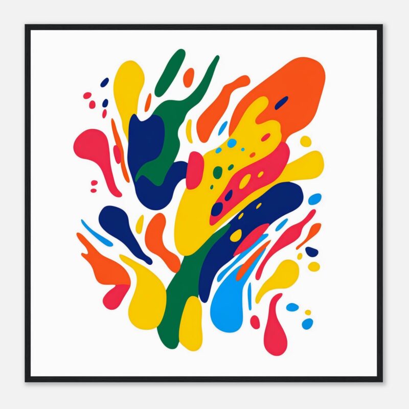 Pintura abstracta colorida moderna para decoración de interiores.