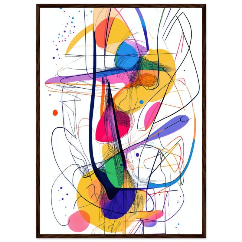 4681abcf-b334-45a4-930e-f2442f4eab8a.jpg Técnica de arte abstracto con líneas y formas coloridas en un lienzo moderno.