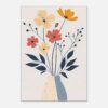 Flores abstractas en maceta diseño moderno y minimalista, arte decorativo para interiores.