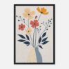 Flores de arte enmarcadas en estilo contemporáneo, decoración moderna y exhibición artística digital.