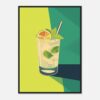 Refresco de limón con menta en vaso transparente.