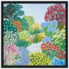 Flores coloridas en jardín pintado estilo digital, arte vibrante y lleno de primavera, ilustración de naturaleza en óleo digital.