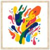 Trazos abstractos de colores en lienzo, arte moderno y expresivo por Digiart Studio.