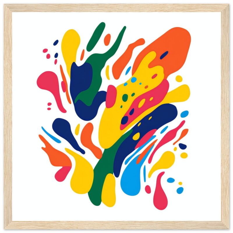 Trazos abstractos de colores en lienzo, arte moderno y expresivo por Digiart Studio.