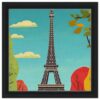 Torre Eiffel en estilo ilustración digital, arte para decoraciones modernas de París, ilustración artística de monumento emblemático.