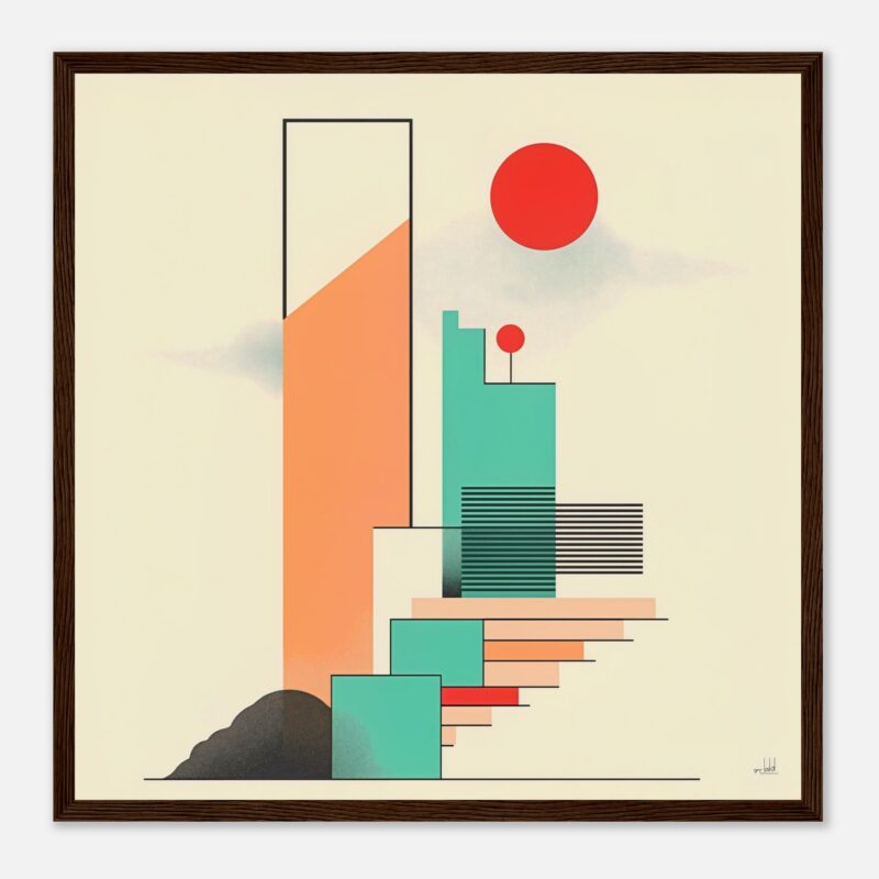 Trazos abstractos y geométricos en arte moderno, ilustración digital de Digiart Studio.