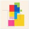 Coloridas formas geométricas modernas para diseño digital y arte abstracto.