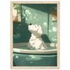 658d9bbd-7a3b-4046-95dc-2a83debda4ad.jpg Relajación de perro en bañera, ilustración digital con estilo artístico, ambiente hogareño, naturaleza y tranquilidad, representación digital de arte de mascotas.