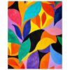 Colores vibrantes y abstractos en pintura moderna de arte digital.
