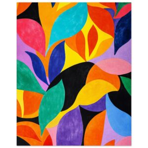 Colores vibrantes y abstractos en pintura moderna de arte digital.