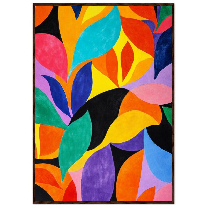 Colores vibrantes en arte abstracto, pintura moderna, decoración artística, obra de arte colorida, estilo contemporáneo.