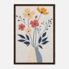 Flores modernas en cuadro decorativo para interior, arte digital de Digiart Studio.