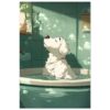 7e39f637-d1db-473d-9f35-4f54c1bef977.jpg Diseño digital de un perro en baño relajante, arte digital, estilo ilustración, mascotas, bienestar animal, estilo moderno.