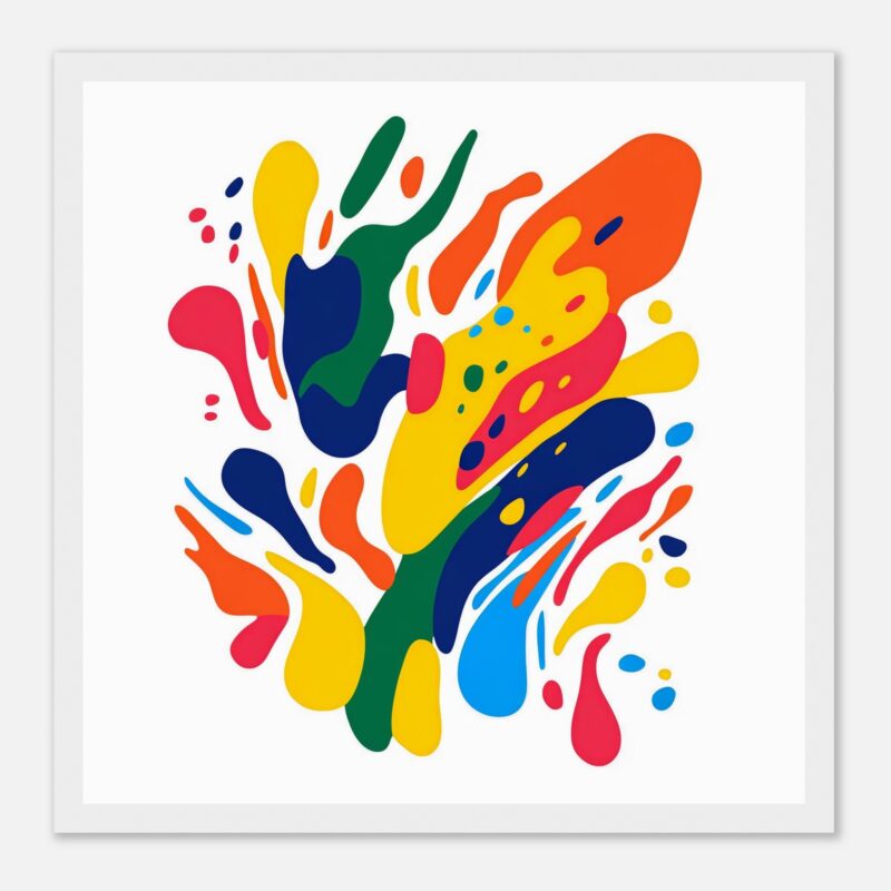 Vibrante arte abstracta de colores en estilo moderno y creativo.