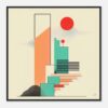 Trazos geométricos abstractos y minimalistas en estilo digital.