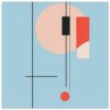 Ámbito del arte digital y abstracto, diseño moderno con formas geométricas y colores llamativos.