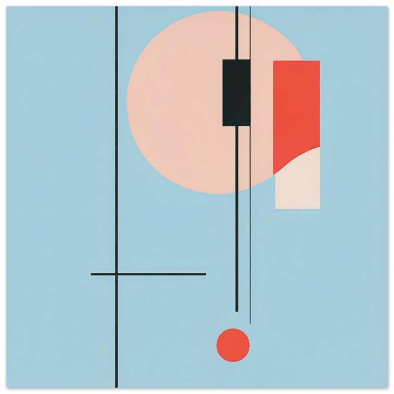 Ámbito del arte digital y abstracto, diseño moderno con formas geométricas y colores llamativos.