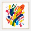 Colores vibrantes, arte abstracto moderno, pintura digital artística para decoración.