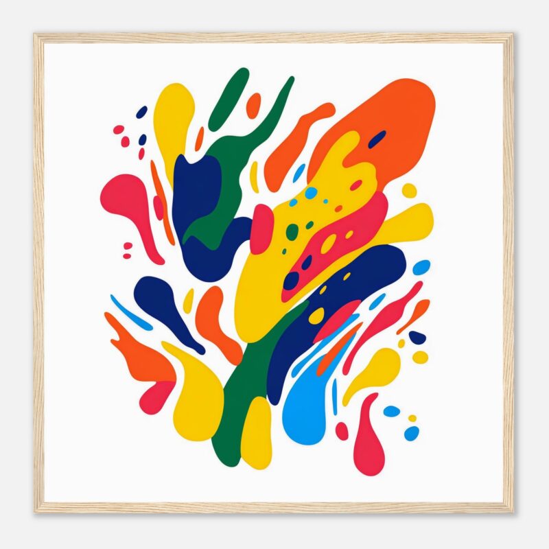 Colores vibrantes, arte abstracto moderno, pintura digital artística para decoración.