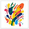 Paleta de colores vibrantes, arte moderno y abstracto, diseño artístico para decoraciones creativas.