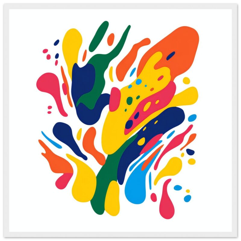 Paleta de colores vibrantes, arte moderno y abstracto, diseño artístico para decoraciones creativas.