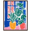 90bd00ab-fa4a-44d2-8271-f6b3960867a4.jpg Vasija con plantas tropicales y flores en estilo pintura moderna.