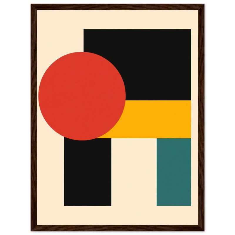 Colores y formas abstractas, obra de arte moderna en estilo geométrico, perfecta para decoración artística.