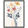 Flores minimalistas en jarrón decorativo. Diseño moderno y elegante para espacios interiores.