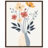 Variedad de flores estilo minimalista en cuadro decorativo paisaje floral moderna decorativa para sala o oficina.
