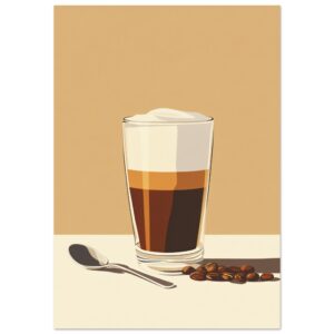 Disfruta de un delicioso café espresso con crema en un vaso de cristal.