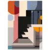 9824f60b-f750-48ac-a865-6ce3dcb1518d.jpg Puente moderno con escaleras y formas geométricas en arte abstracto, diseño digital y estética contemporánea.