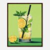 Refresco de limón con menta y hielo, bebida refrescante, cóctel saludable, drinja con ingredientes naturales.