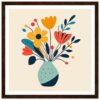 Bonito dibujo de ramo de flores vibrantes en colorida ilustración moderna.