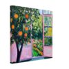 9b177bc5-5efe-497c-aa35-56e8ad54860a.jpg Árbol con naranjas y ventana de fondo en estilo pintura impresionista.