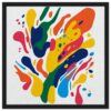 Espectacular obra de arte abstracta con colores vibrantes y formas dinámicas para decorar espacios modernos.