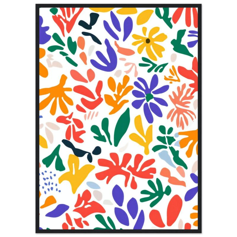 a4503c50-8ec3-4701-904e-c96fdbe85468.jpg Reflexión artística de flores abstractas en colores vibrantes para decoración moderna.
